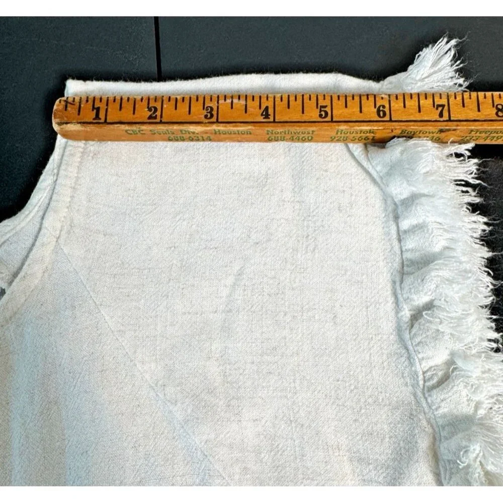 Umgee USA Womens Size S Linen Cotton Blend Floral Print Fringe Tunic Top - Picture 4 of 8